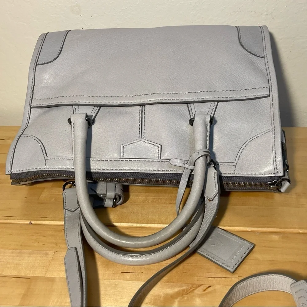 Reed Krakoff Gray Napa Pebbled Leather Satchel | Luxury Crossbody Bag